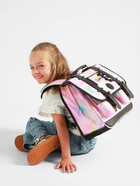 Cartable Enfant 2 Compartiments Cameleon Rose vintage fantasy CA38 vue secondaire 2