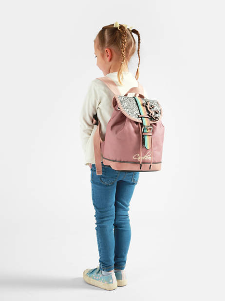 Rugzak 1 Compartiment Cameleon Roze vintage fantasy SD25 ander zicht 1