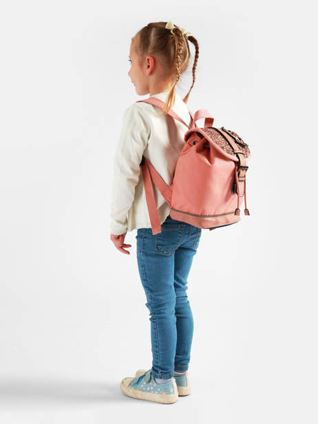 Rugzak 1 Compartiment Cameleon Roze vintage fantasy SD25 ander zicht 1