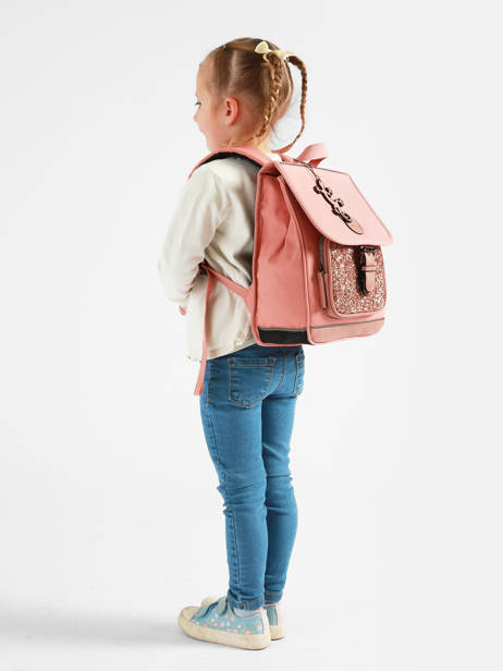 1 Compartment Backpack Cameleon Pink vintage fantasy SD30 other view 1