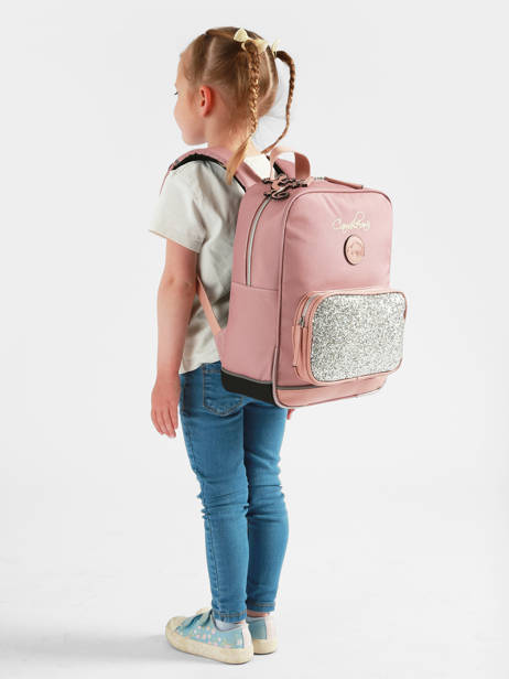 Rugzak 1 Compartiment Cameleon Roze vintage fantasy SD33 ander zicht 1