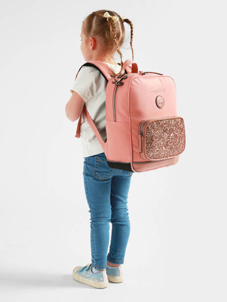Rugzak 1 Compartiment Cameleon Roze vintage fantasy SD33 ander zicht 1