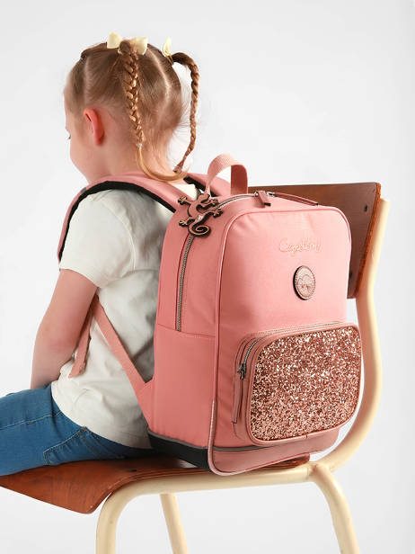 Rugzak 1 Compartiment Cameleon Roze vintage fantasy SD33 ander zicht 2