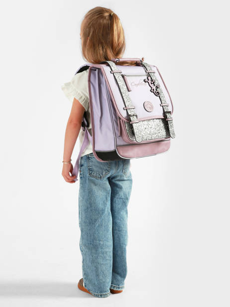 2-compartment Vintage Fantasy Backpack Cameleon Violet vintage fantasy SD39 other view 1