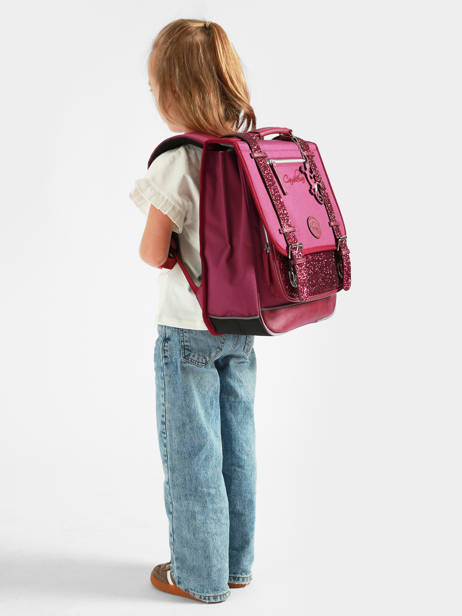 Rugzak 2 Compartimenten Cameleon Violet vintage fantasy SD39 ander zicht 1