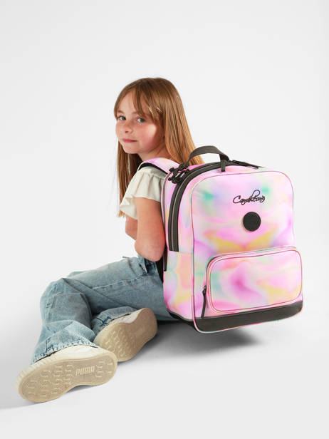 Rugzak 2 Compartimenten Cameleon Roze vintage fantasy SO40 ander zicht 2