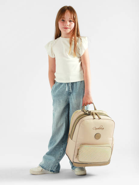 2-compartment Backpack Vintage Fantasy Cameleon Beige vintage fantasy SO40 other view 2