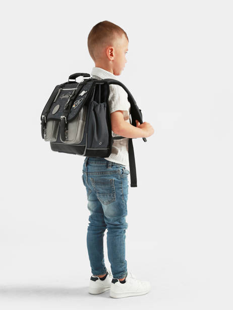 Cartable Enfant 2 Compartiments Vintage Urban Cameleon Gris vintage urban CA35 vue secondaire 1