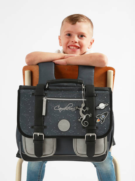 Cartable Enfant 2 Compartiments Vintage Urban Cameleon Gris vintage urban CA35 vue secondaire 2