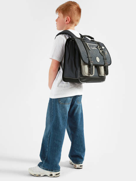 Satchel 3 Compartments Cameleon Gray vintage urban CA41 other view 1