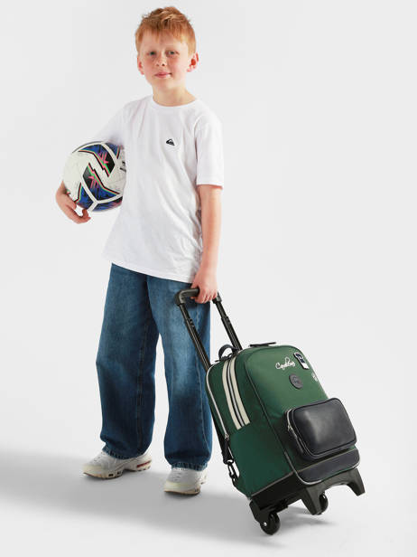 2-compartment Wheeled Schoolbag Vintage Urban Cameleon Green vintage urban SR40 other view 1