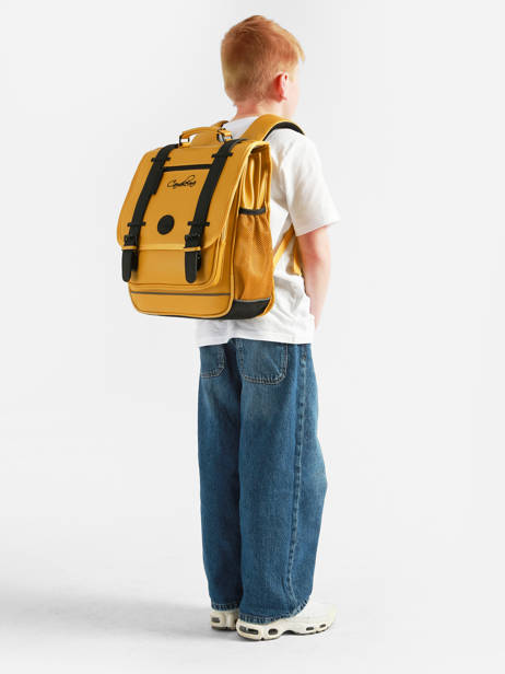2-compartment Vintage North Backpack Cameleon Yellow vintage north SD39 other view 1