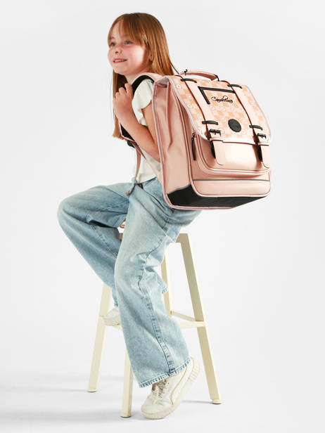 2-compartment Vintage North Backpack Cameleon Pink vintage north SD39 other view 2