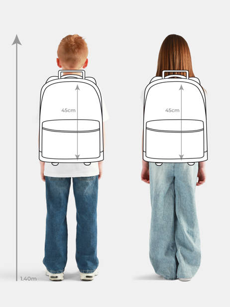 2-compartment Wheeled Schoolbag Cameleon Pink futur PBFUSR45 other view 1