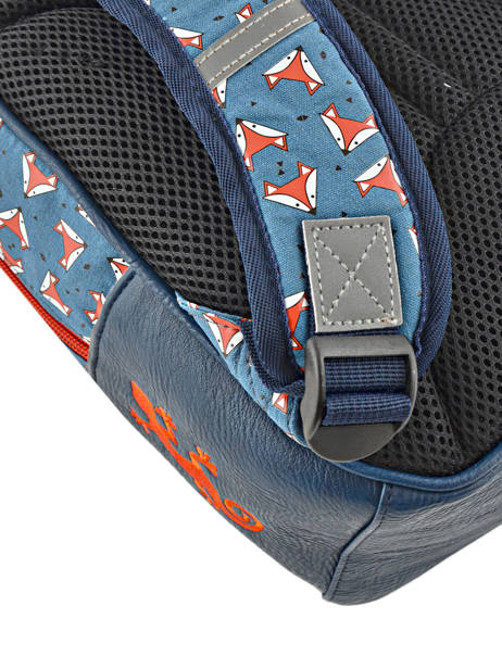 Sac à Dos Enfant 2 Compartiments Cameleon Bleu retro RET-PRI vue secondaire 1