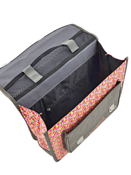 Cartable Enfant 1 Compartiment Cameleon Gris retro CA32 vue secondaire 4