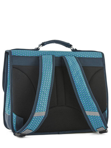 Cartable Enfant 2 Compartiments Cameleon Bleu retro CA38 vue secondaire 5