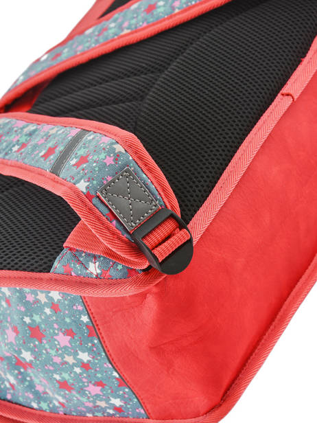 Cartable Enfant 2 Compartiments Cameleon Rouge retro CA38 vue secondaire 3