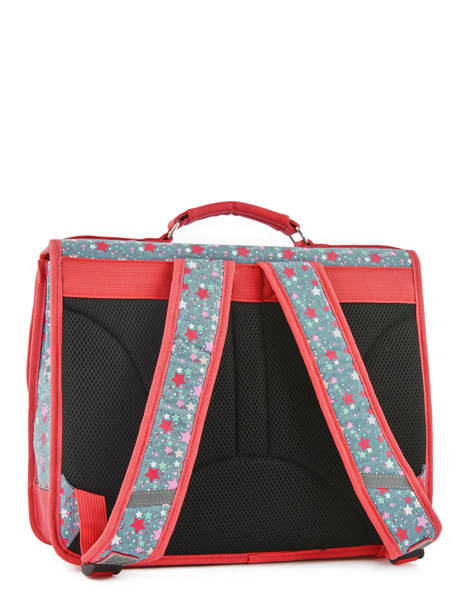 Cartable Enfant 2 Compartiments Cameleon Rouge retro CA38 vue secondaire 5