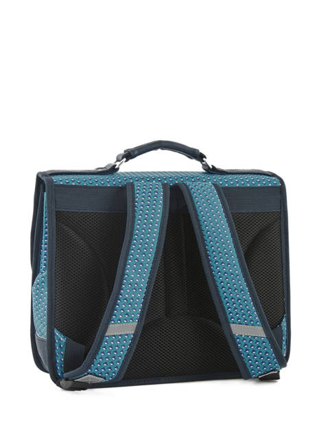 Cartable Enfant 2 Compartiments Cameleon Bleu retro CA35 vue secondaire 5