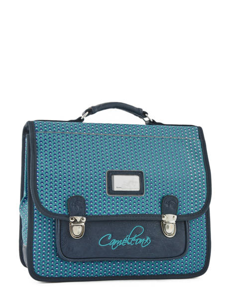 Cartable Enfant 2 Compartiments Cameleon Bleu retro CA35