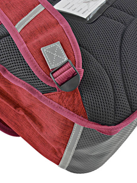 Cartable Enfant 2 Compartiments Cameleon Rouge vintage chine VIN-CA38 vue secondaire 1