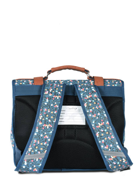 Cartable Enfant 2 Compartiments Cameleon Bleu vintage fantasy CA35 vue secondaire 3