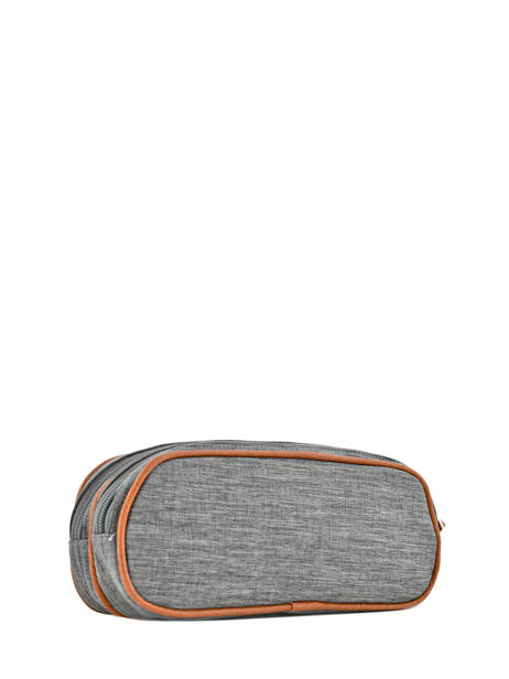 Pencil Case For Kids 2 Compartments Cameleon Gray vintage chine VIN-TROU other view 2