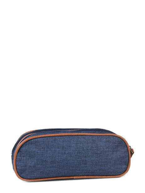 Pencil Case For Kids 2 Compartments Cameleon Blue vintage chine VIN-TROU other view 1