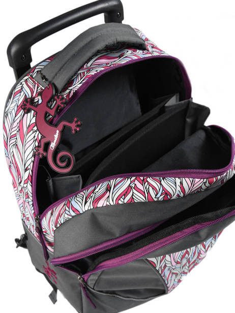 Wheeled Backpack For Kids 2 Compartments Cameleon Gray actual SR43 other view 6