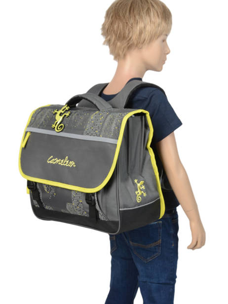 Cartable Enfant 3 Compartiments Cameleon Gris actual CA41 vue secondaire 2