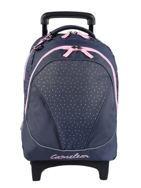 Wheeled Backpack For Kids 2 Compartments Cameleon Blue actual SR43