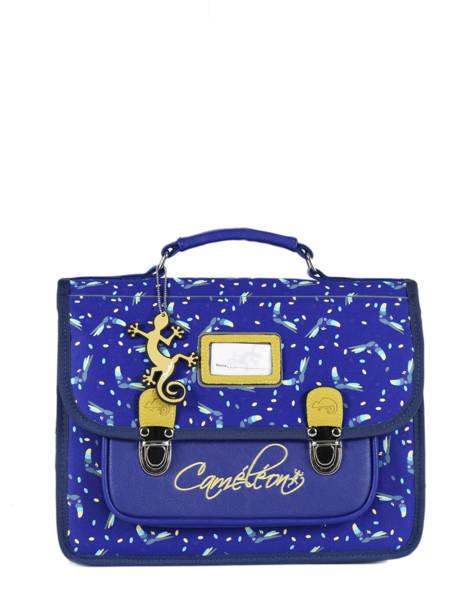 Cartable Enfant 1 Compartiment Cameleon Bleu retro CA32