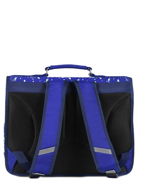 Cartable Enfant 2 Compartiments Cameleon Bleu retro CA35 vue secondaire 4