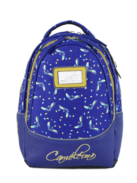 Backpack For Kids 2 Compartments Cameleon Blue retro RET-SD31