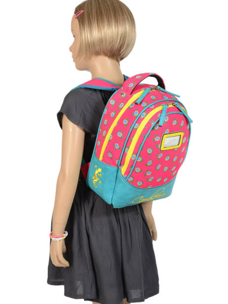 Backpack For Kids 2 Compartments Cameleon Green retro RET-SD31 other view 2