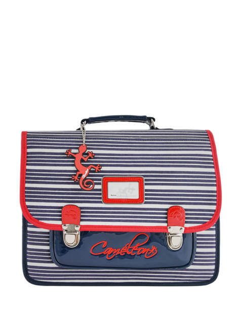 Cartable Enfant 2 Compartiments Cameleon Bleu retro 8086