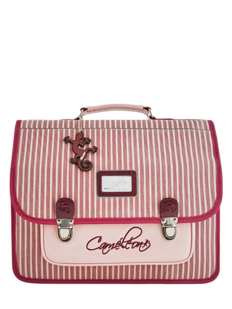 Boekentas 2 Compartimenten Cameleon Roze retro REV-CA38