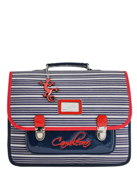 Cartable 2 Compartiments Cameleon Bleu retro REV-CA38