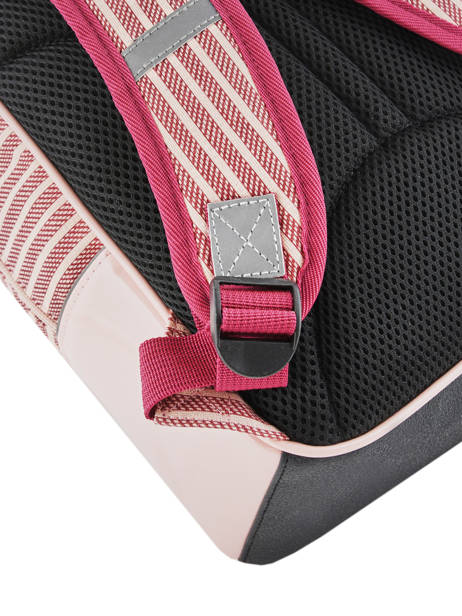 Rugzak Kind 2 Compartimenten Cameleon Roze retro REV-SD31 ander zicht 3