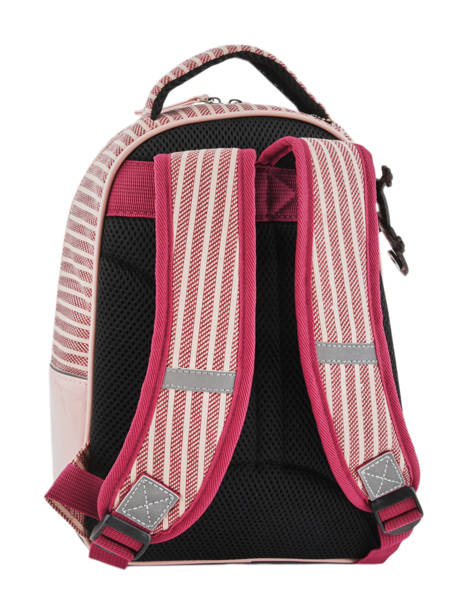 Rugzak Kind 2 Compartimenten Cameleon Roze retro REV-SD31 ander zicht 4