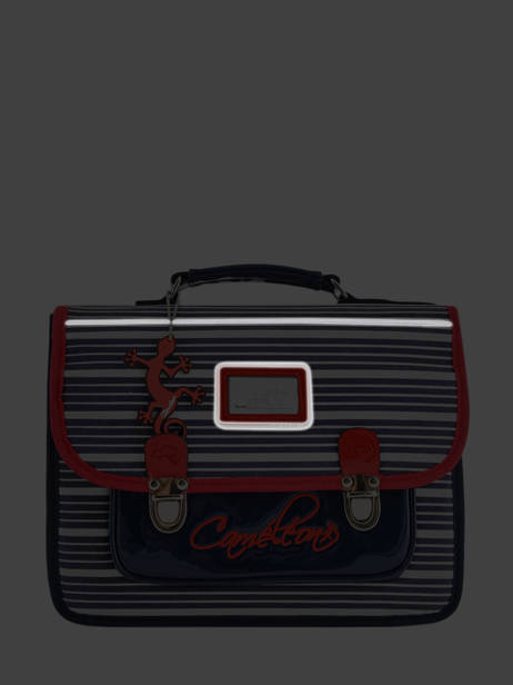 Cartable Enfant 2 Compartiments Cameleon Bleu retro REV-CA35 vue secondaire 7