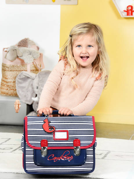 Satchel For Kids 1 Compartment Cameleon Blue retro REV-CA32 other view 4