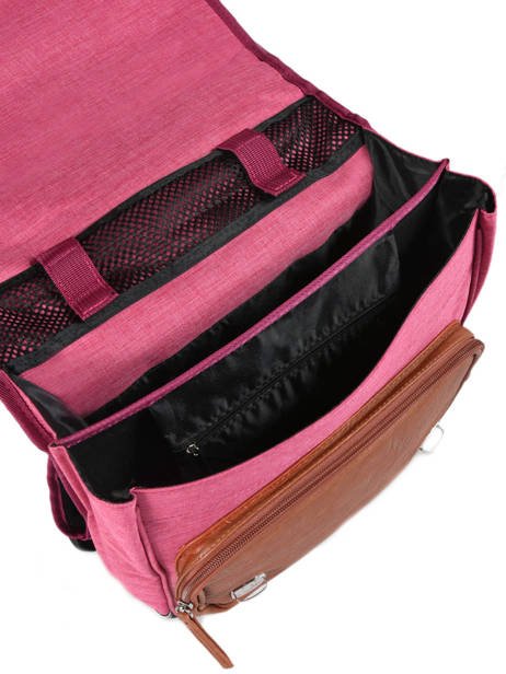 Sac à Dos Enfant 2 Compartiments Cameleon Rose vintage chine VIN-SD38 vue secondaire 4