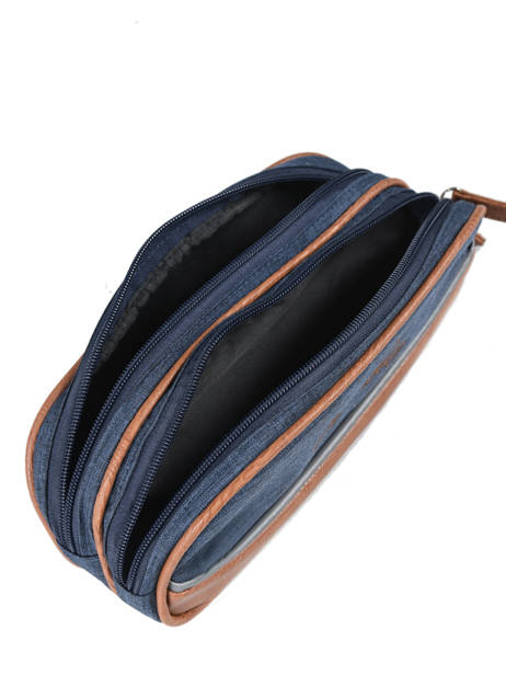 Pencil Case For Kids 2 Compartments Cameleon Blue vintage chine VIN-TROU other view 2