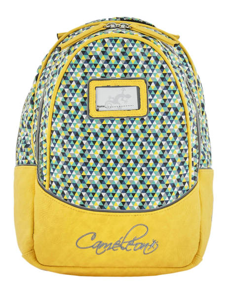 Backpack For Kids 2 Compartments Cameleon Yellow retro RET-SD31