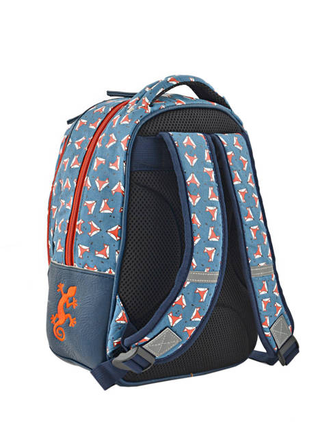 Backpack For Kids 2 Compartments Cameleon Blue retro 63039 other view 3