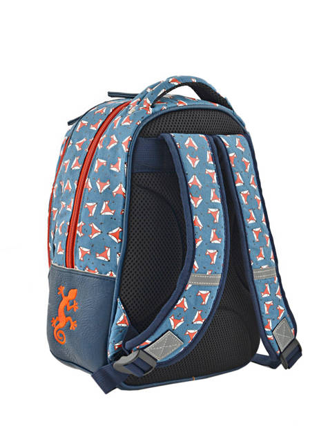 Sac à Dos Enfant 2 Compartiments Cameleon Bleu retro RET-PRI vue secondaire 3