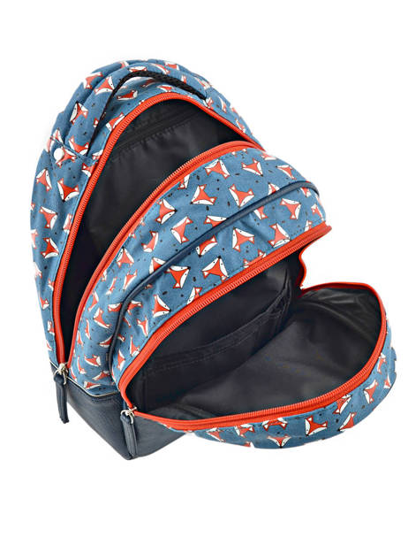 Sac à Dos Enfant 2 Compartiments Cameleon Bleu retro RET-PRI vue secondaire 4