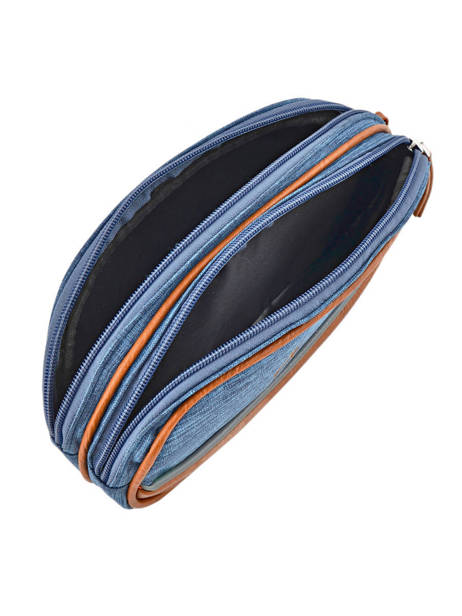 Pencil Case For Kids 2 Compartments Cameleon Blue vintage chine VIN-TROU other view 3
